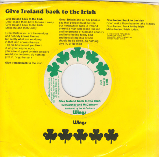 Wings  - Give Ireland Back To The Irish