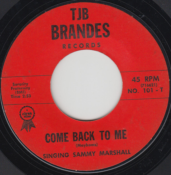 Sammy Marshall - Come Back To Me